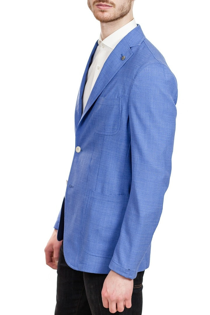 Angelo Nardelli Two-Button Blazer in Blue