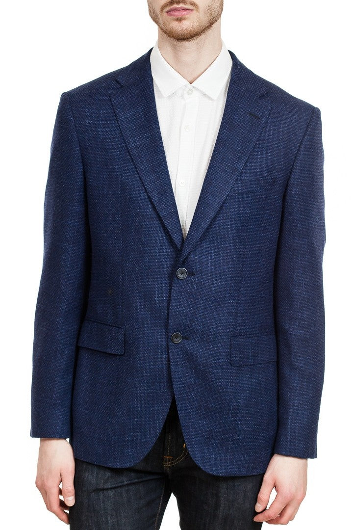 BOSS Jestor 4 Micro-Patterned Stretch Blazer in Navy