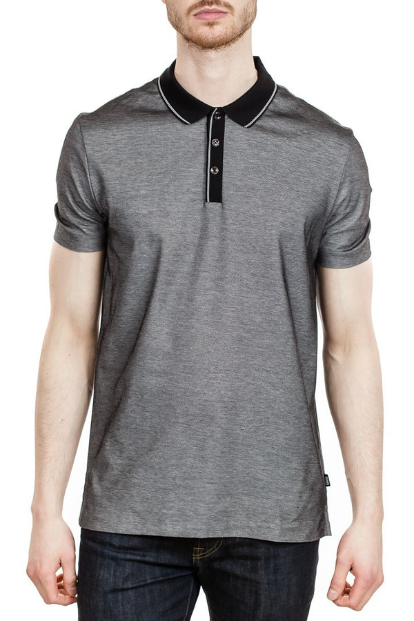 BOSS Piket 13 Cotton Polo in Black