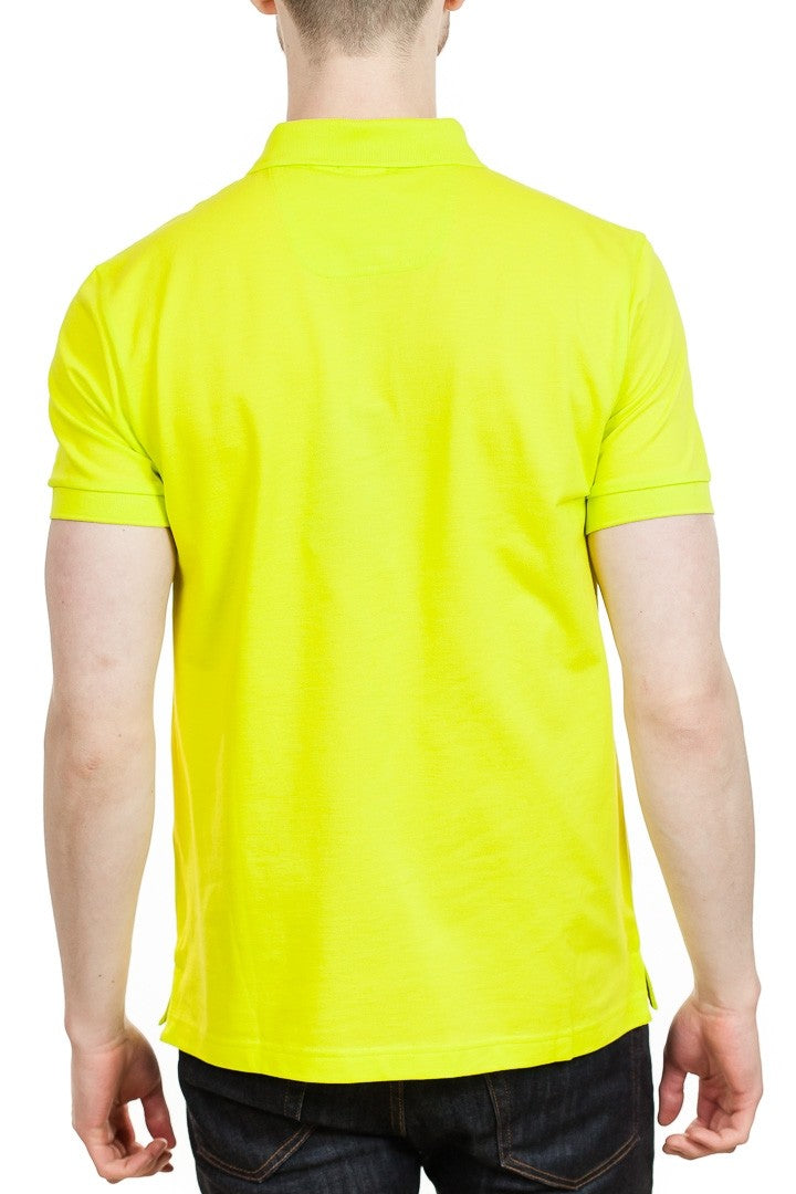 BOSS Piro Pima Cotton Polo Shirt in Yellow