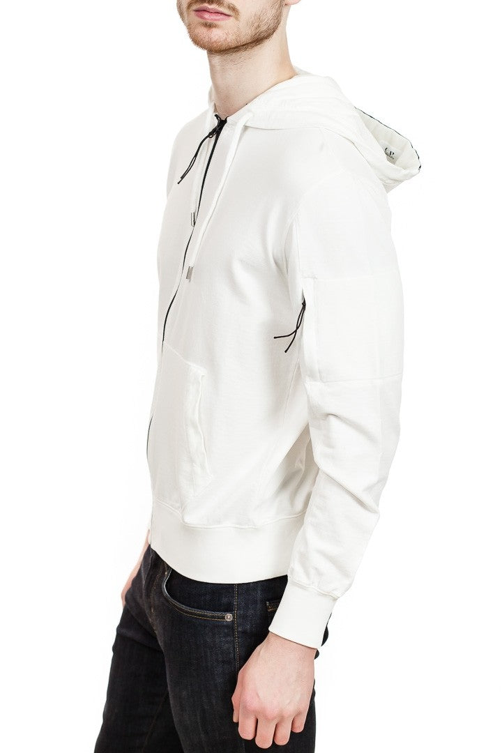C.P. Company Cotton Zip Hoodie in White