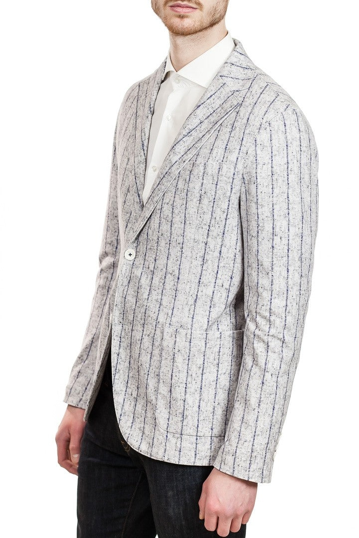 Circolo Two-Button Jersey Jacket in Heathered Grey