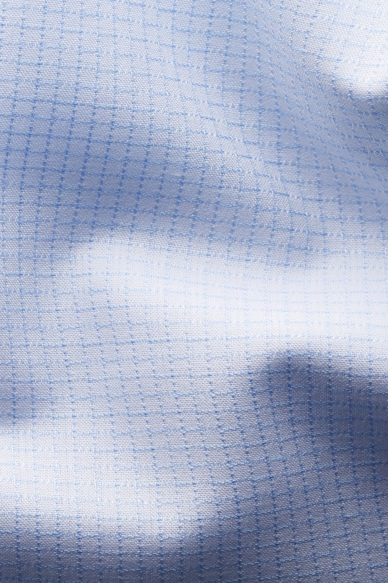 Eton Blue Checked Slim Fit Shirt