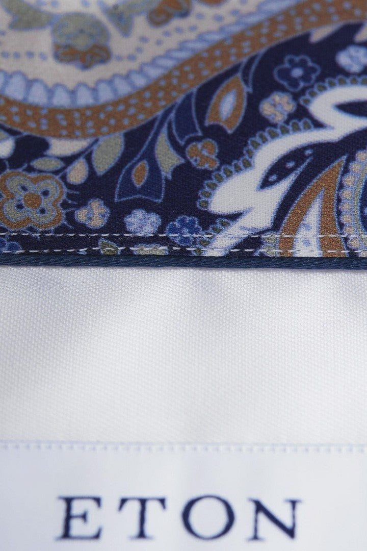 Eton Paisley Detail Shirt in White