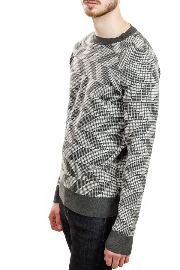 J. Lindeberg Vein Chevron Sweater in Grey